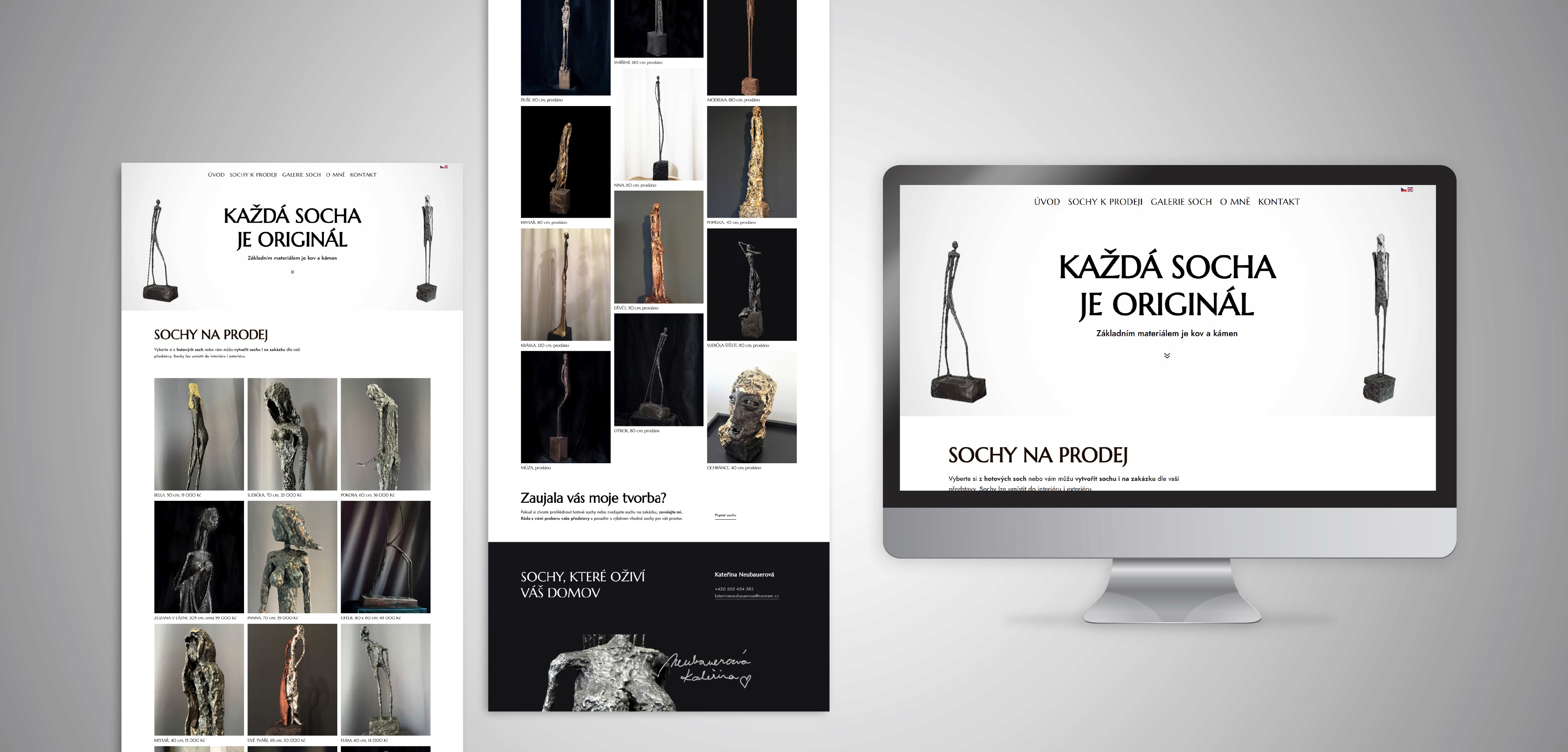 Tereza Hercíková - web pro sochařku