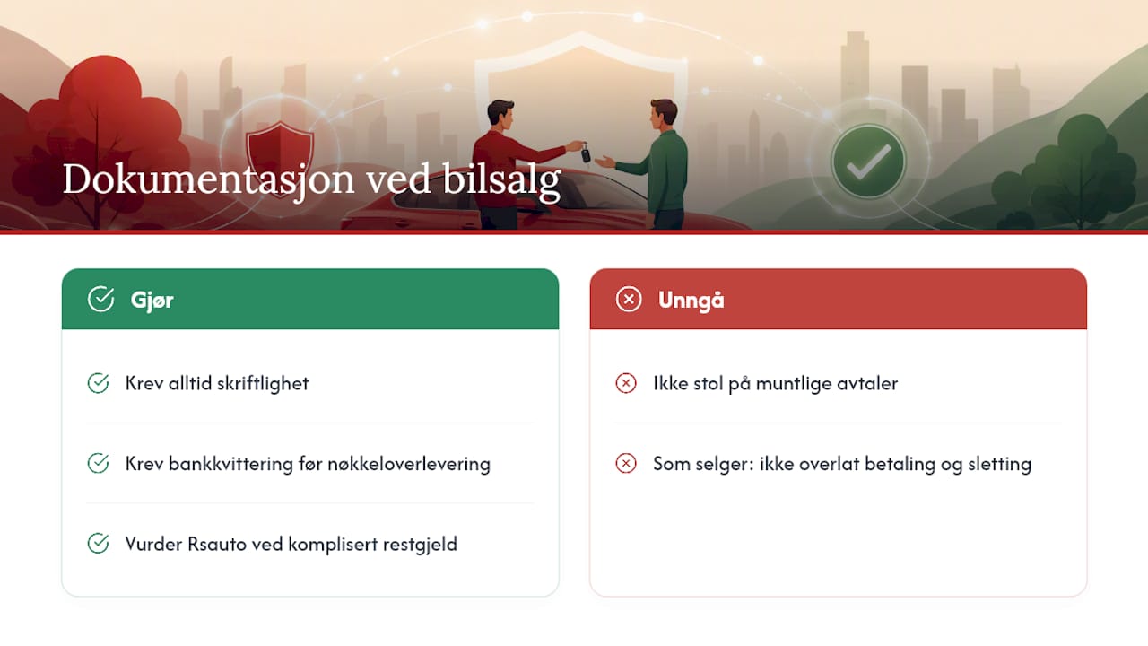 Vær ryddig, og krev dokumentasjon hele veien — overview diagram