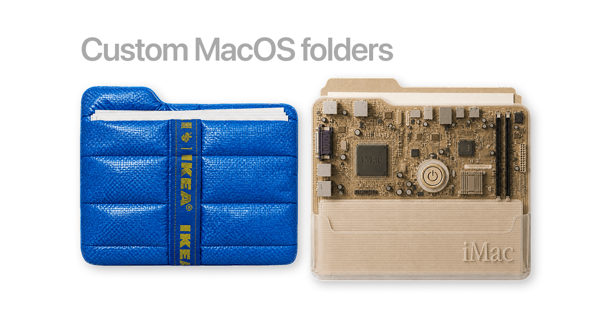 I made a collection of 100 cozy macOS folder icons logo