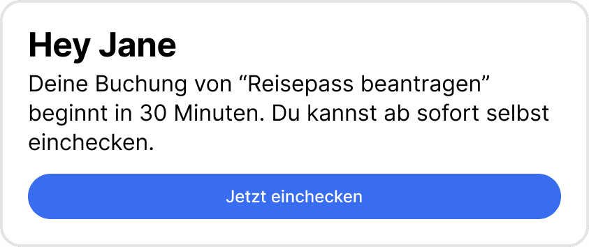 Buchungserinnerung von anny an einen Termin