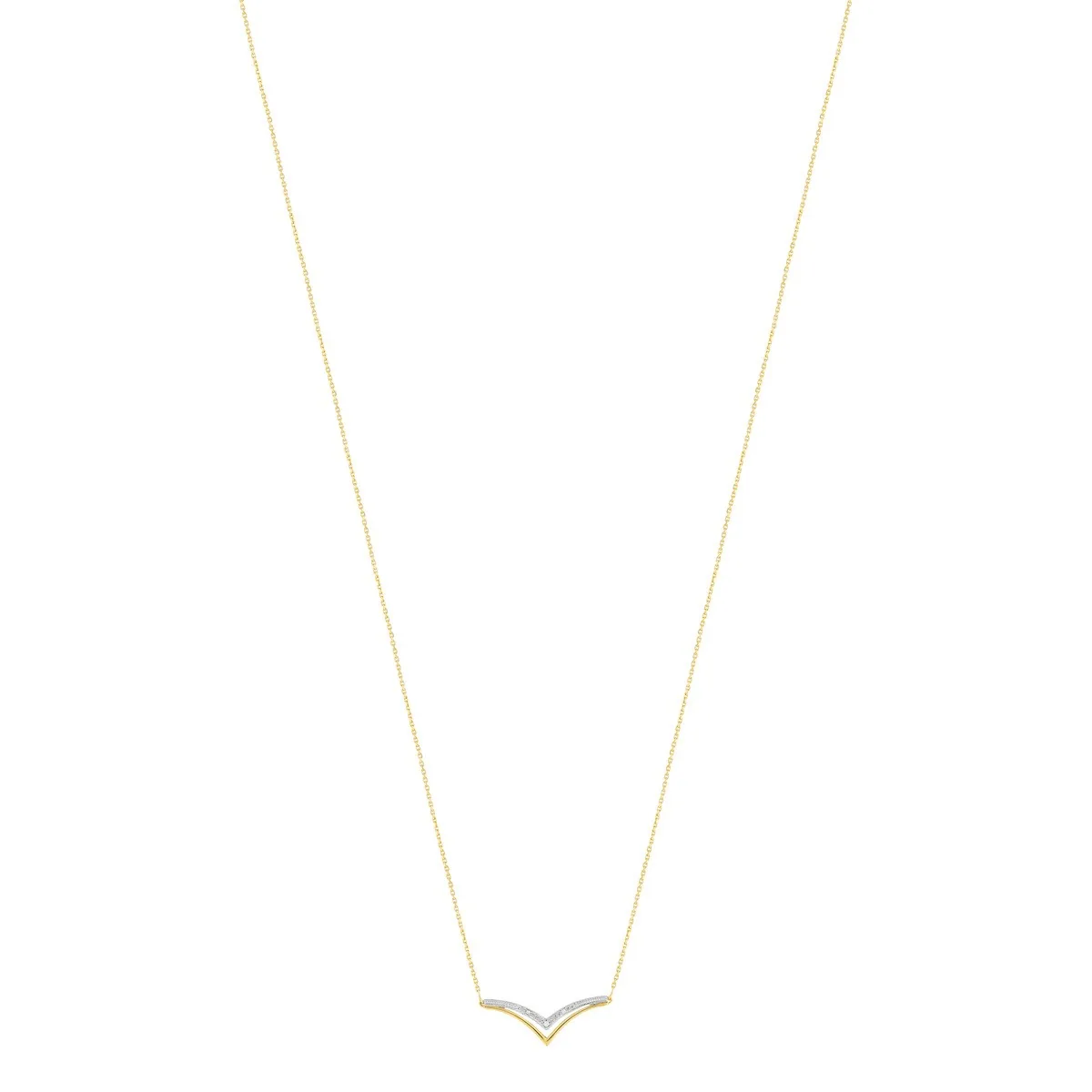Collier en deux ors 375 serti de diamants