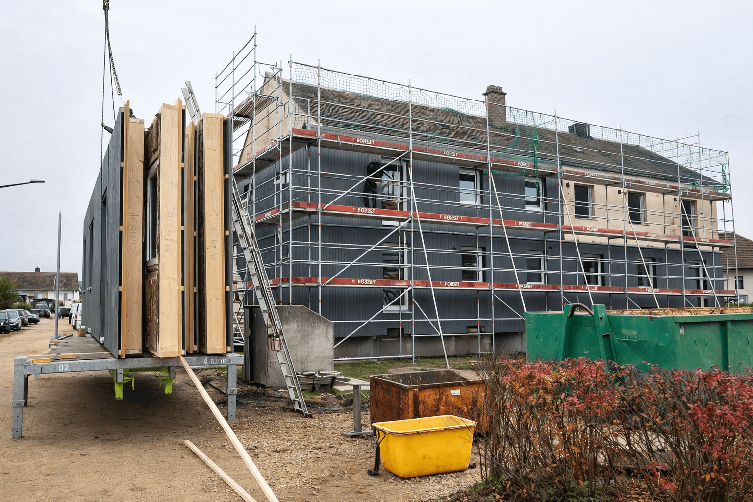 Schwäbelstraße 4 - Anlieferung Fassade