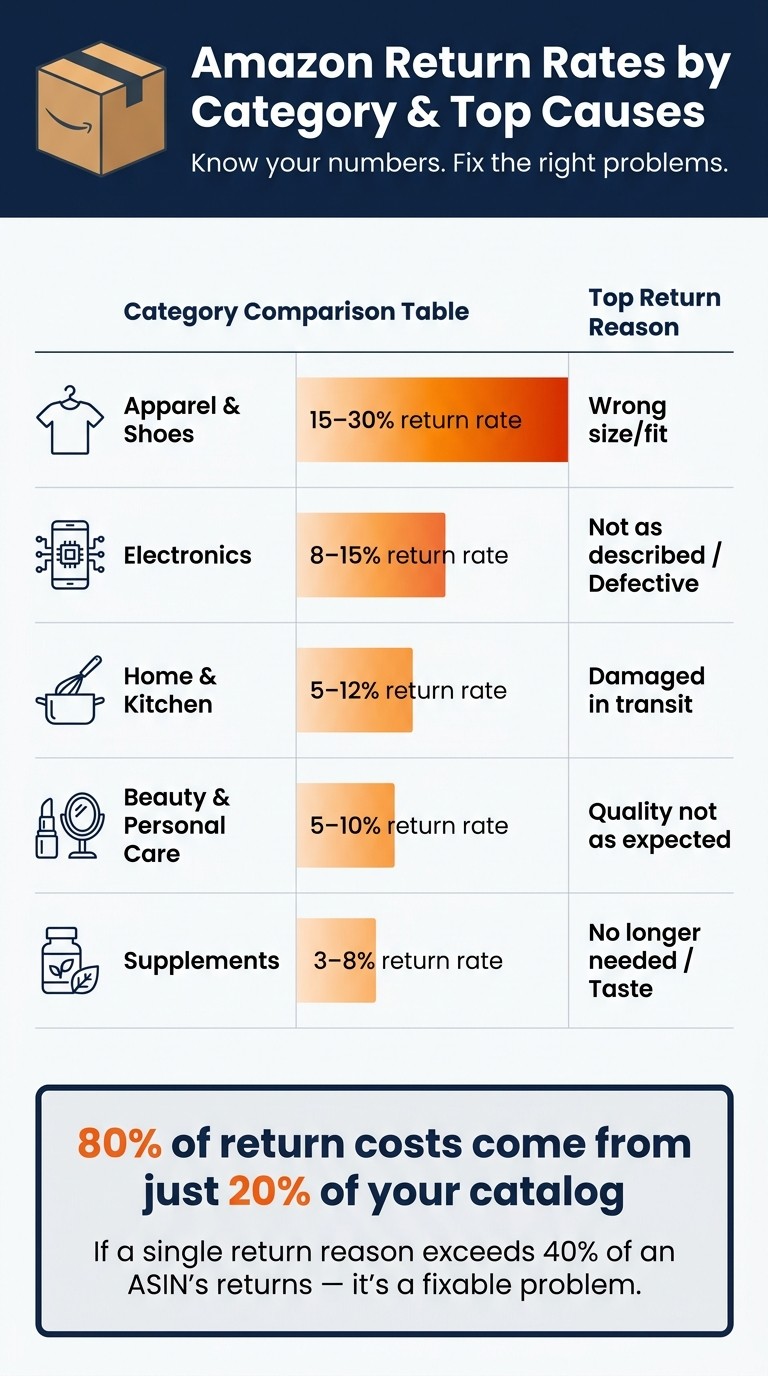 Amazon Return Rates by Category & Top Causes