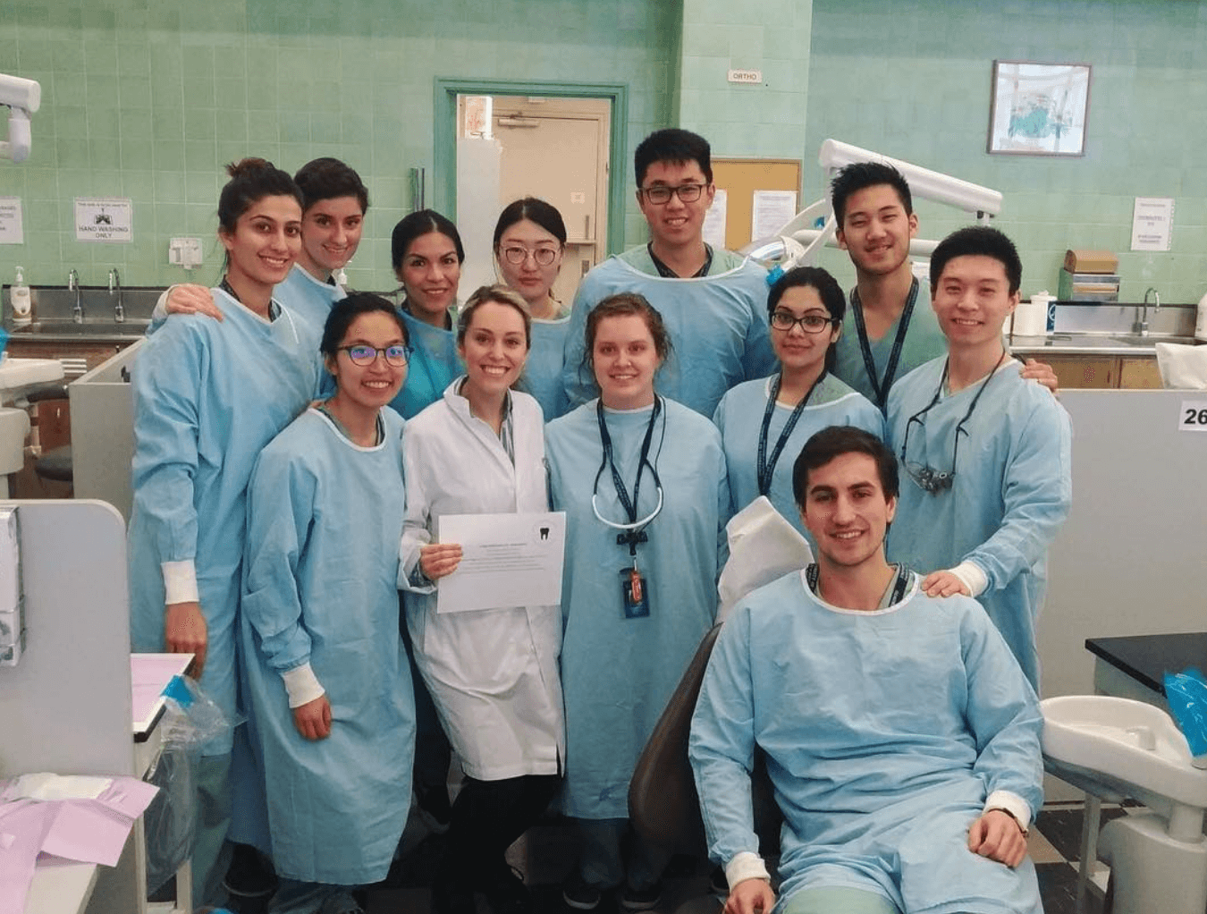 Dr. Isabel with UoT students in Scarborough, ON at ScarboroSmiles | Best Dentist in Scarborough, ON
