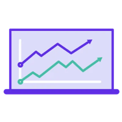 Illustration of presentation with chart