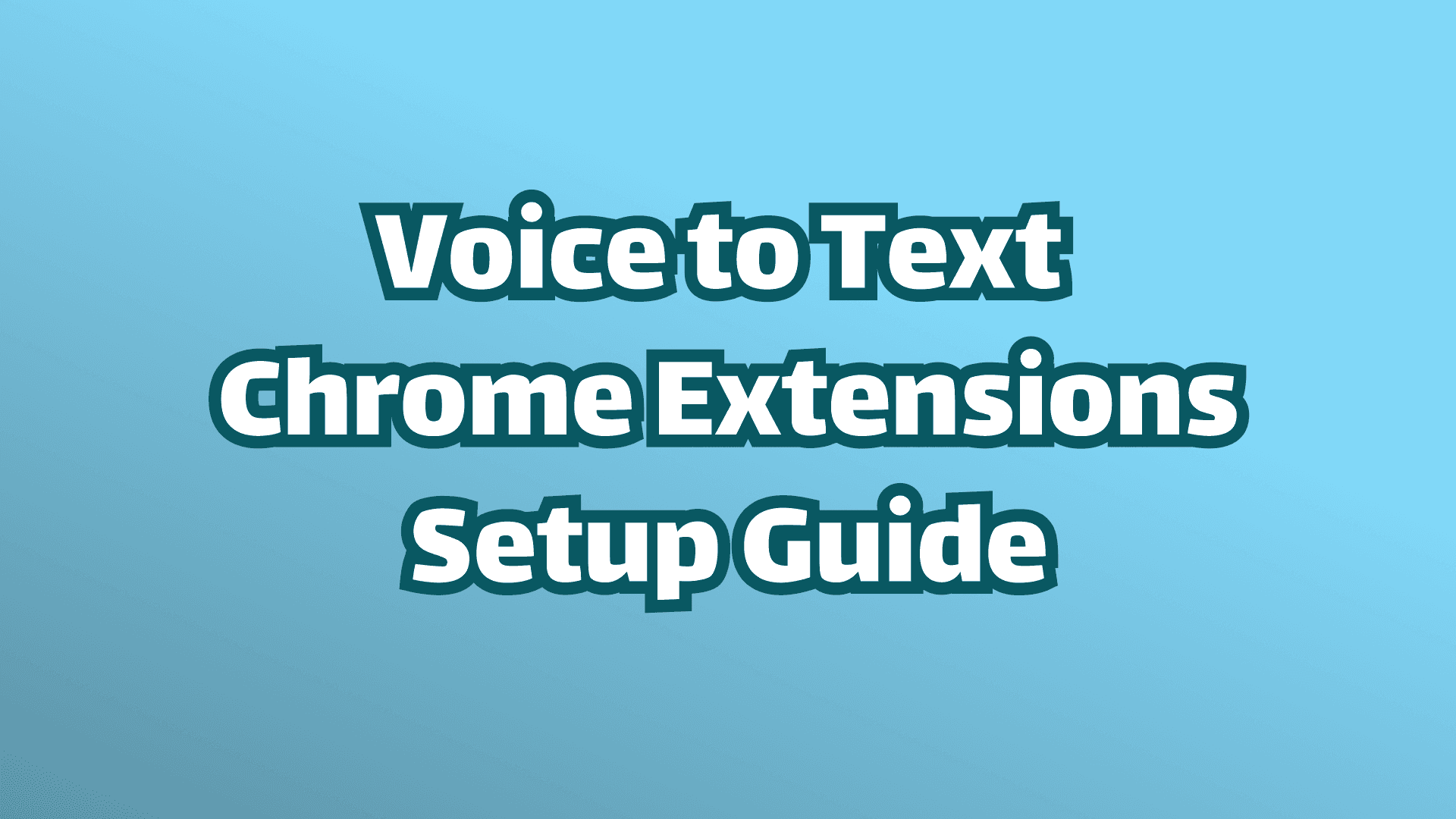 カバー画像: 音声を文字起こし Chrome 拡張機能 セットアップガイド