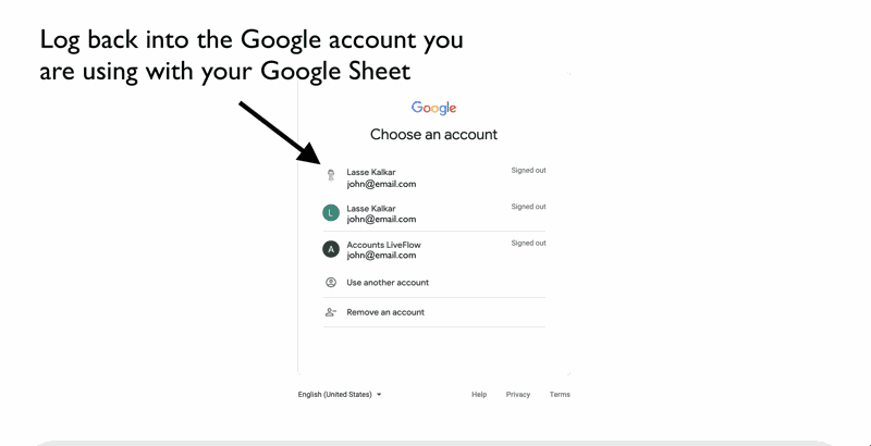 Log into your Google account
