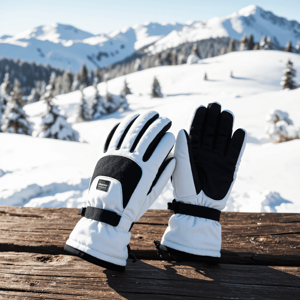 product photography of a pair of winter gloves