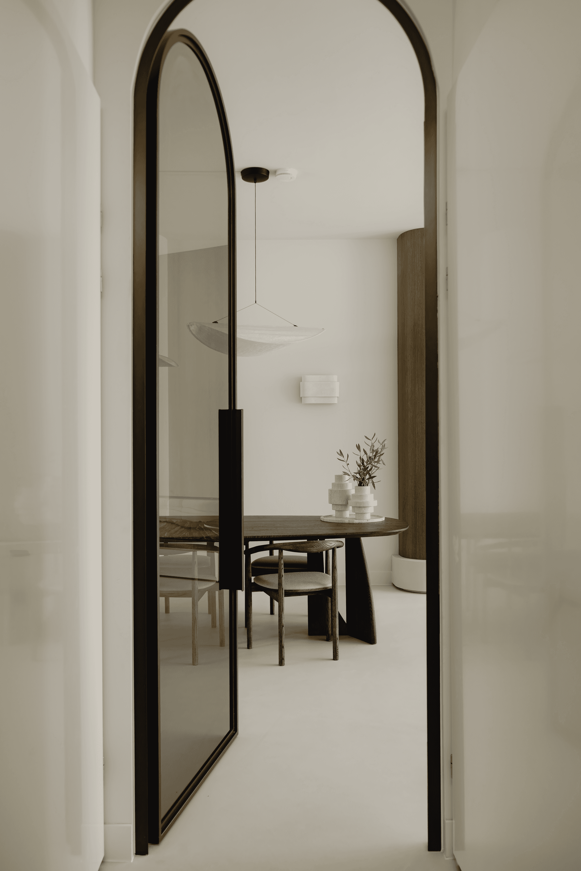 Bride in white dress walking on street, blurred motorcycle passing