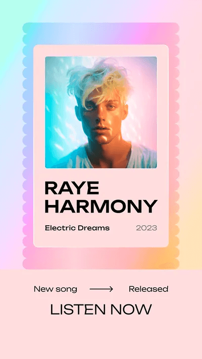 Pink Modern Song Release Instagram Story Template