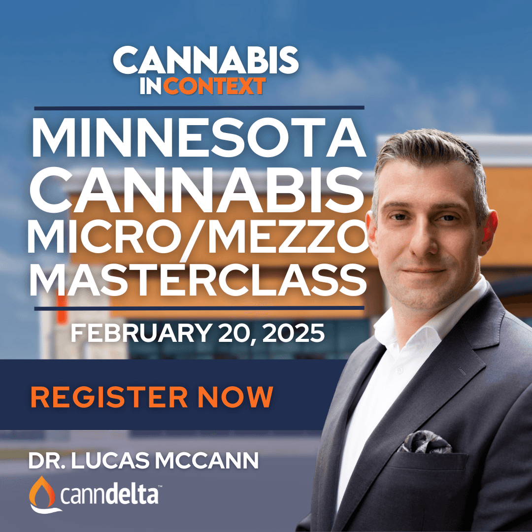 Join CannDelta’s expert licensing team for the next session in our FREE online masterclass series on Thursday, February 20, 2025, at 1:00 PM CST, where we’ll dive into Minnesota’s Microbusiness and Mezzobusiness licenses.