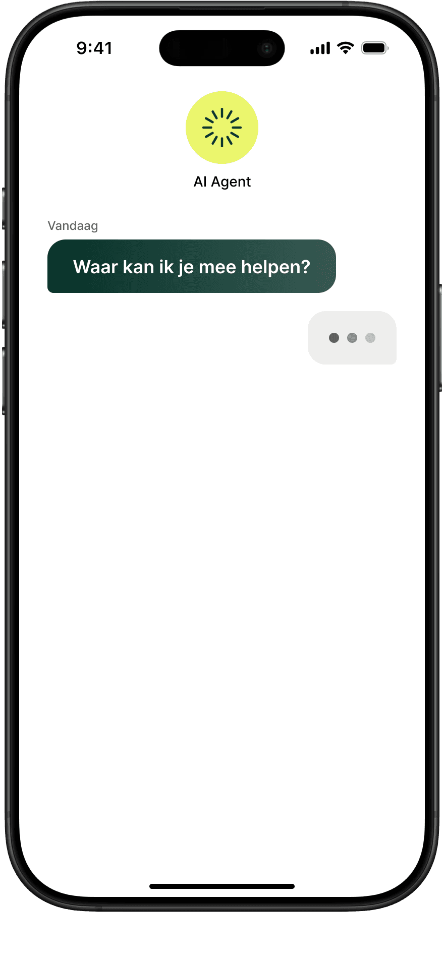 Phone mockup with bank app screenshot