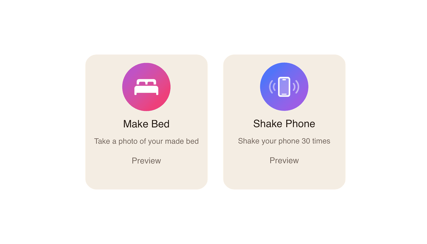 UI card showing a journaling habit with a checkmark icon, start date of December 2025, and a highlighted 14-day streak with a flame icon on a white rounded background.