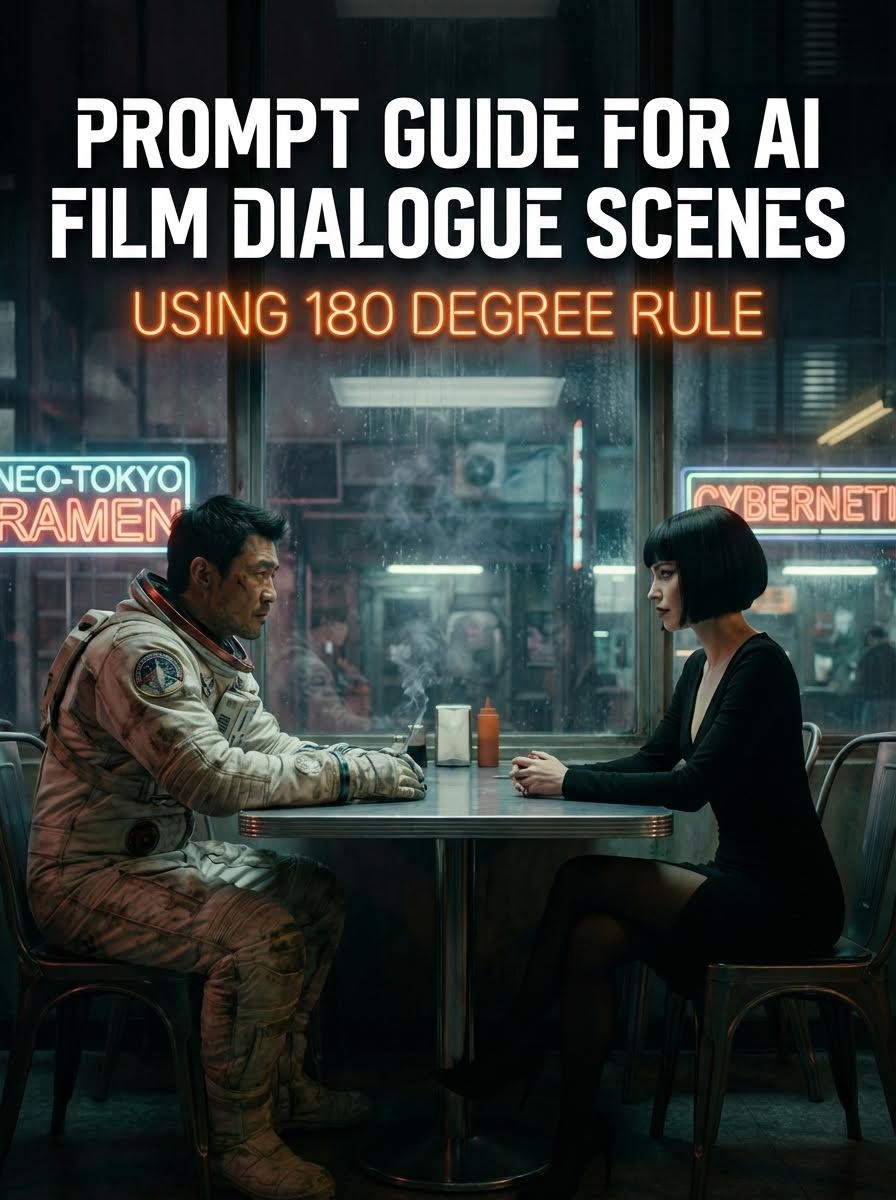 Prompt Guide for AI Film Dialogue Scenes using 180 Degree Rule