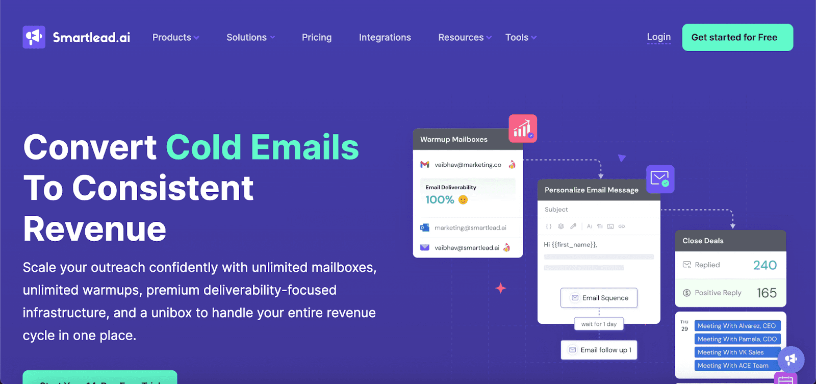 Smartlead homepage