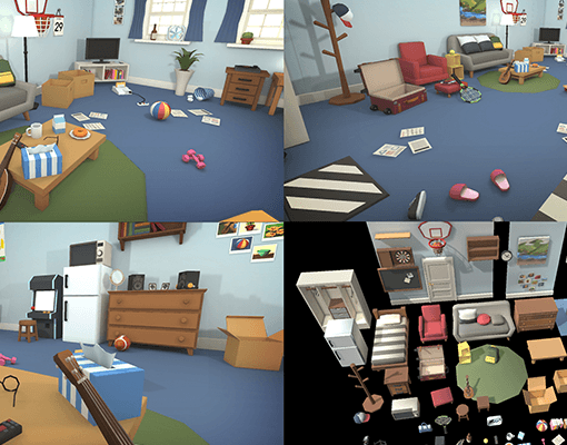 3D PROPS – KIDS ROOM by LAYERLAB (LayerLab, layerlab) – adorable low-poly children’s bedroom furniture and toys pack for casual and simulation games, available on LayerStore and Unity AssetStore.