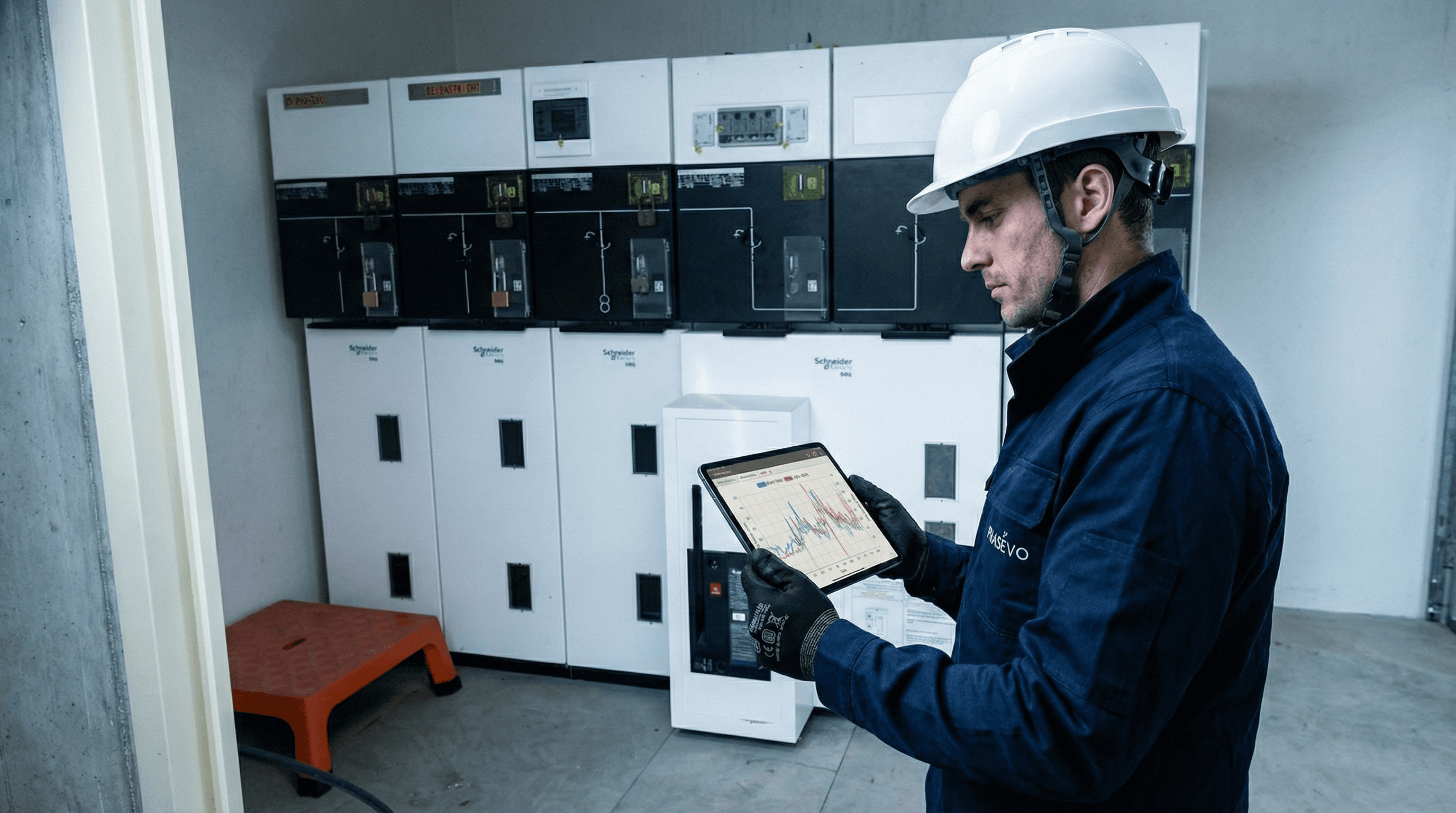 tablette avec audit phasévo et TGBT