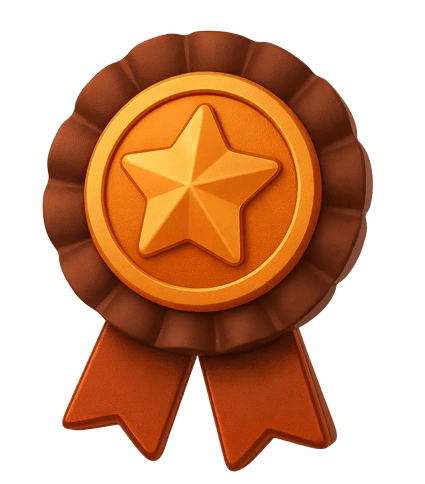 Badge with the star at the center