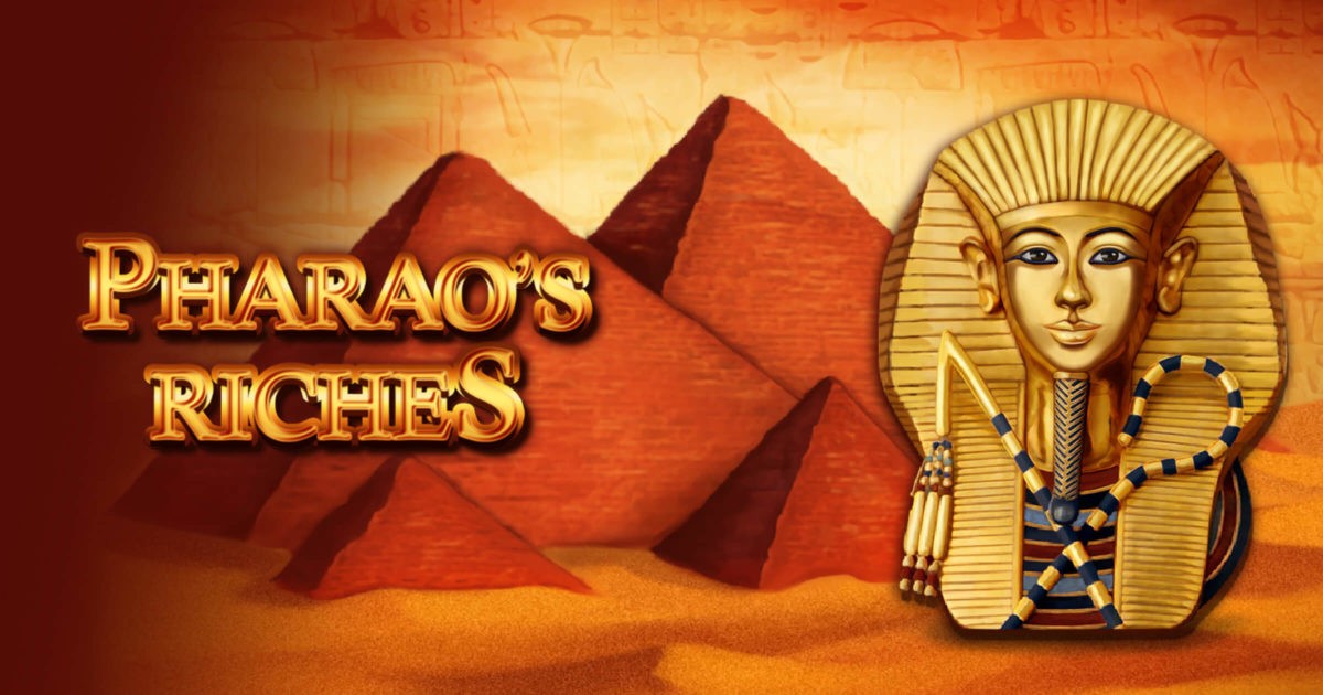 Pharao's Riches — visuel officiel avec le pharaon et les pyramides