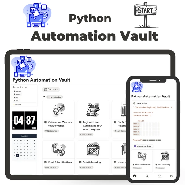 Python Automation Vault dashboard preview