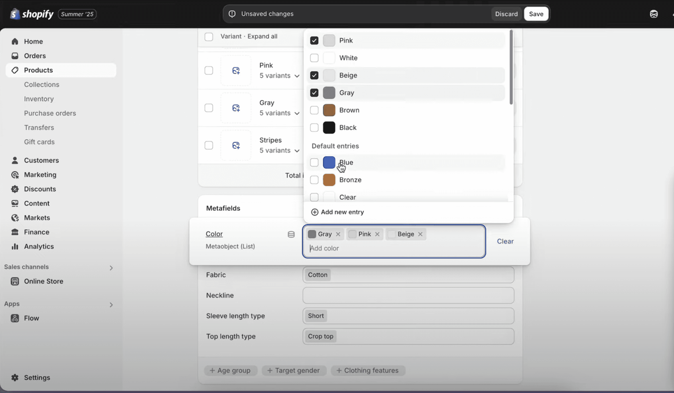 How to add Color Swatches to Shopify
