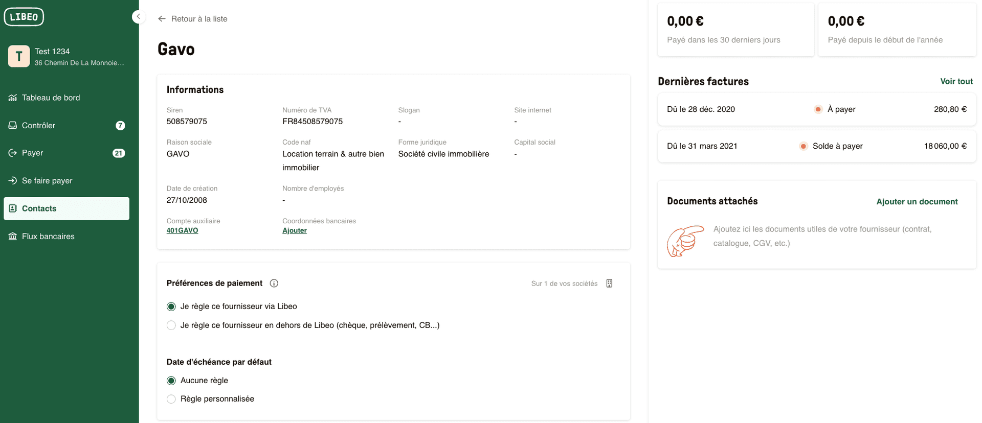 Créer une fiche de suivi fournisseur
