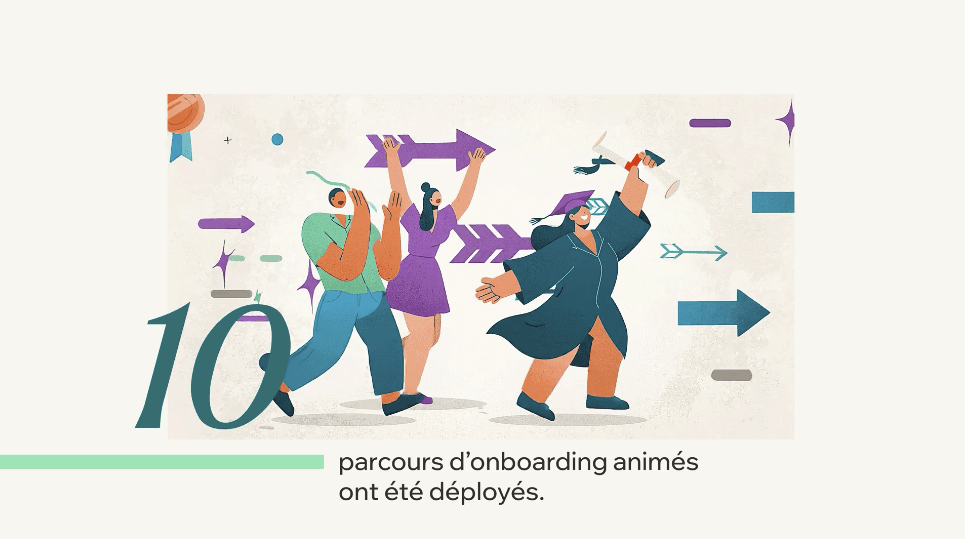 Two people in winter clothing stand on a snowy slope with ski poles, surrounded by trees and rocky hills in the background, exuding a playful mood.