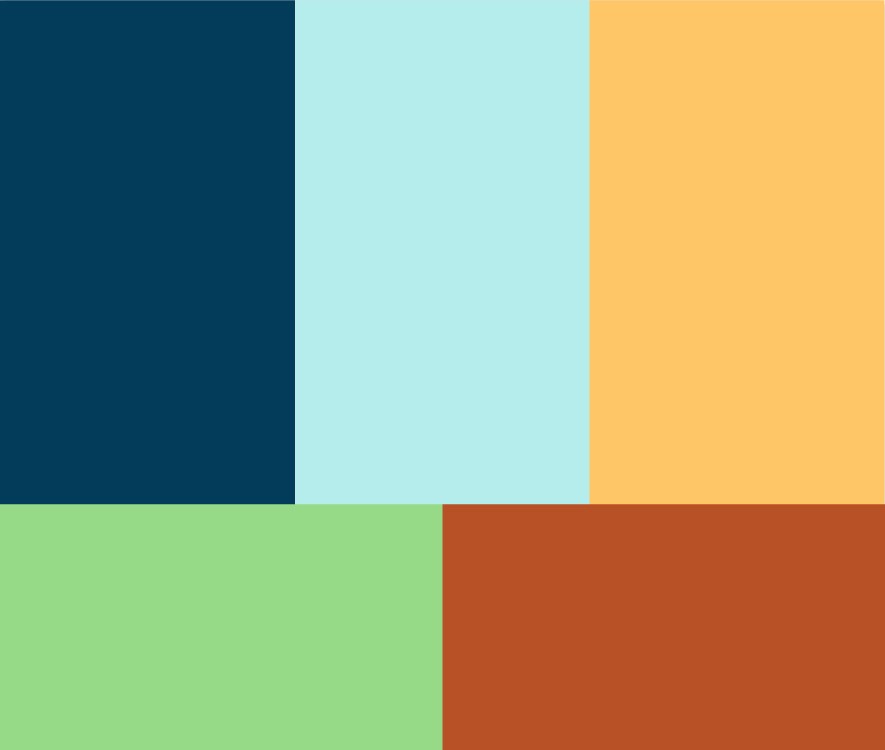 ust Livity brand color palette shown as swatches with labels, including Teal, Dark Blue, Purple, Sand, Light Blue, Light Purple, and Gold.