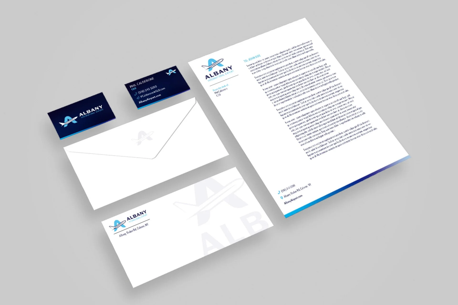 Stationery, business card and letterhead designs