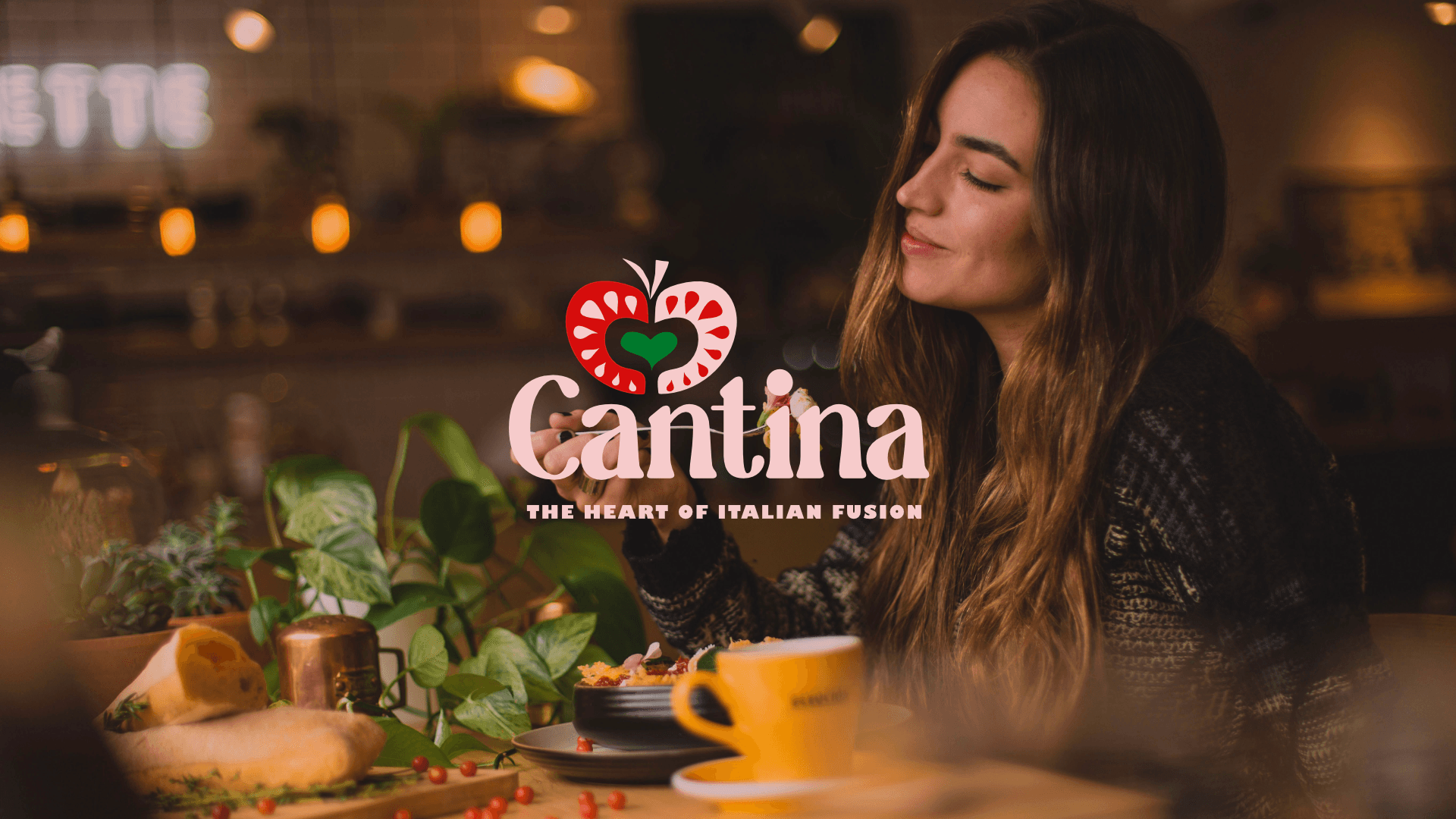 Cantina brand design – Visual branding for Italian-inspired restaurant Cantina in Ireland.
