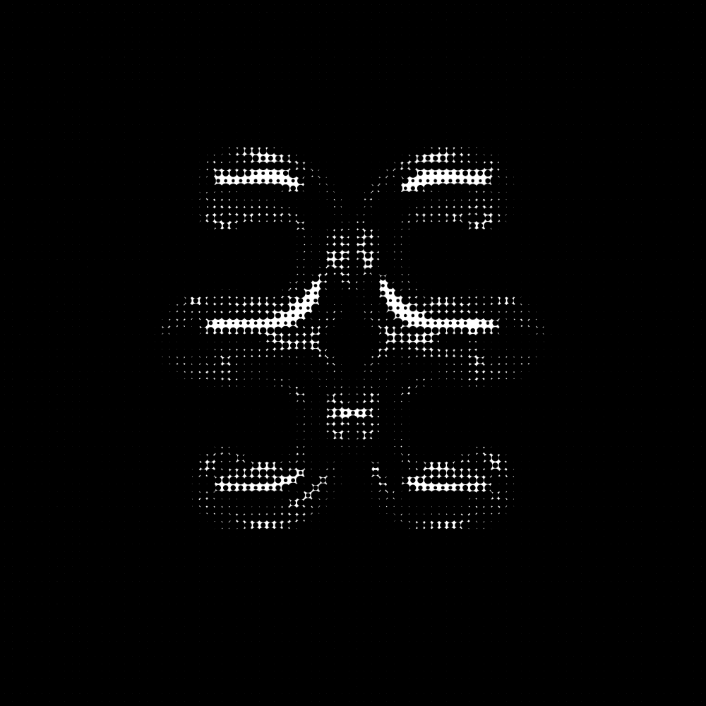 Shiny Abstract Object on Black Background