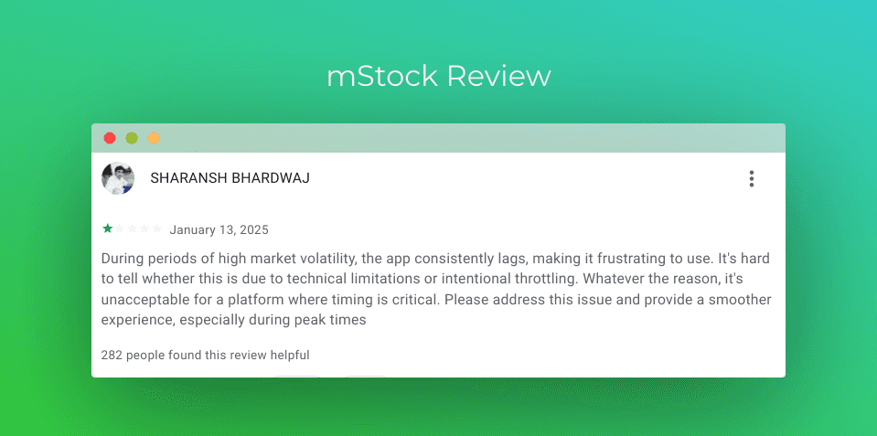 mStock Trading App 1 Star Review