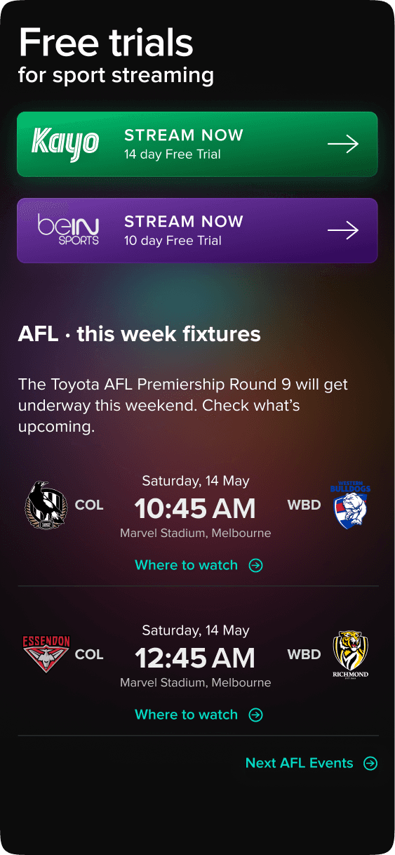 CompareTV app screen