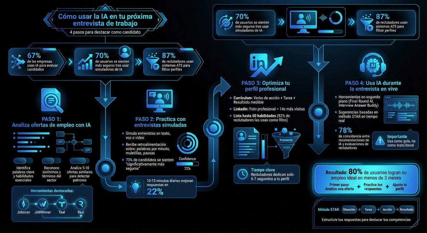 Cómo usar IA en entrevistas de trabajo: guía paso a paso