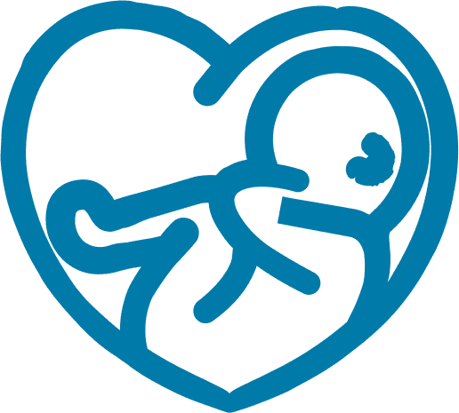 Baby in heart icon