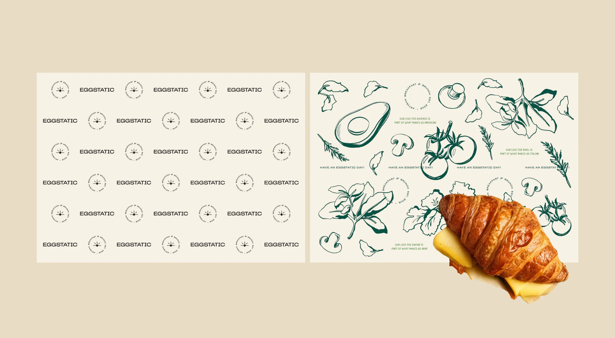 restturant wrapping paper design