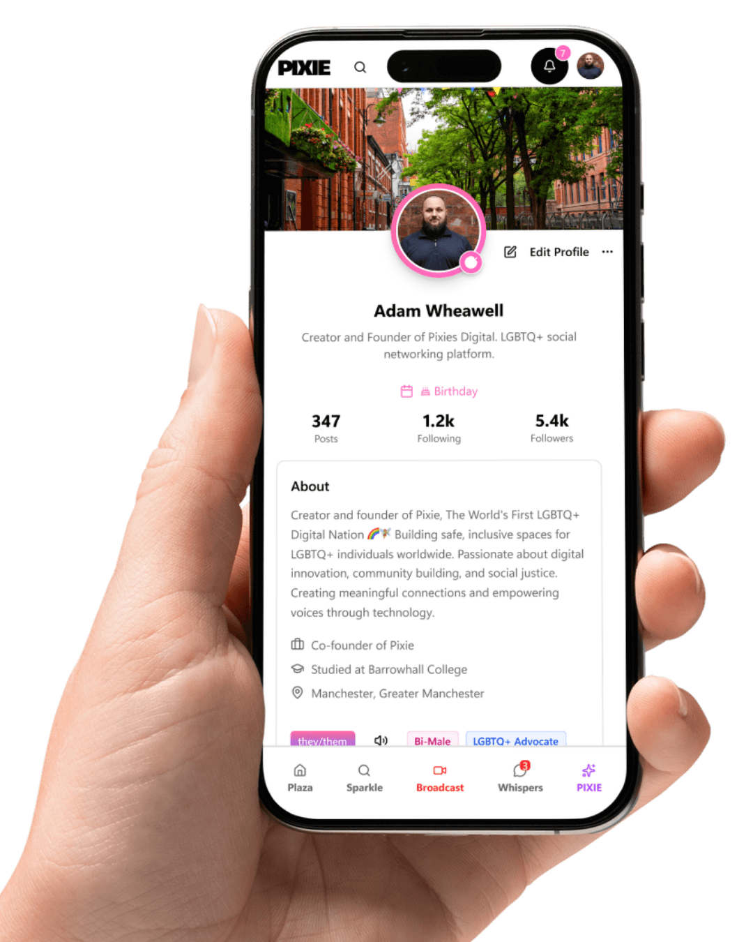 Mobail phone with hand 