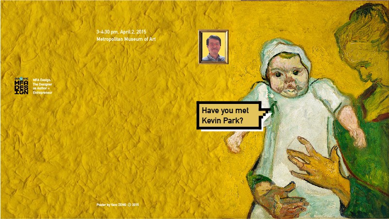 yellow mural for exhibition