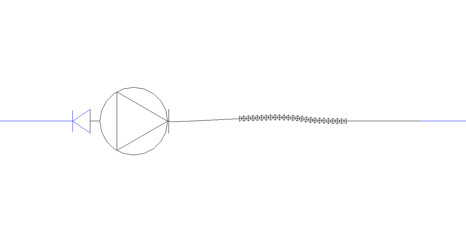 Pump in plan view in coarse LOD.