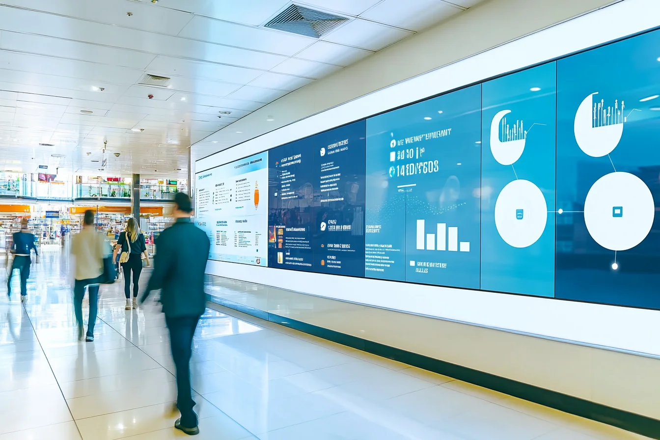 תמונה המדגימה סטטיסטיקות על מסך תצוגה דינמי.