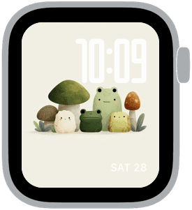 verdant friends Apple Watch face preview 3 featuring summer and spring.