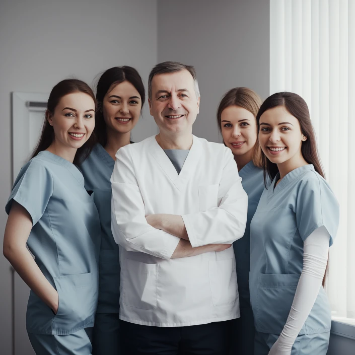 Dentist with Staff in Richmond, Virginia.