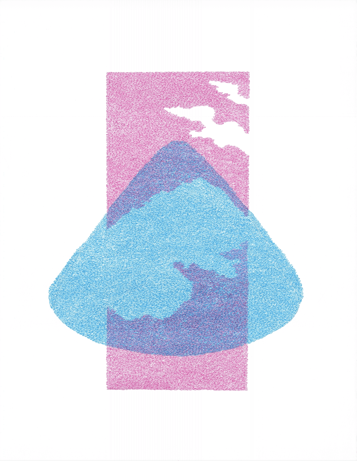 herd of sheep on road painting