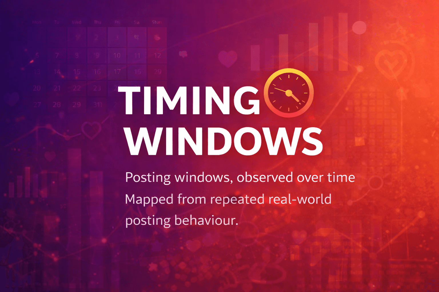Timing Windows is an access-based digital service built on long-term personal observation.