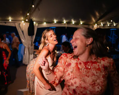 Guests dancing