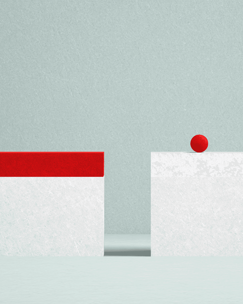 A school building stands against the backdrop of a clear sky