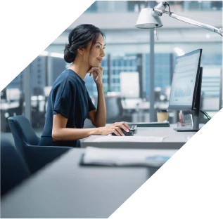 Woman working at computer