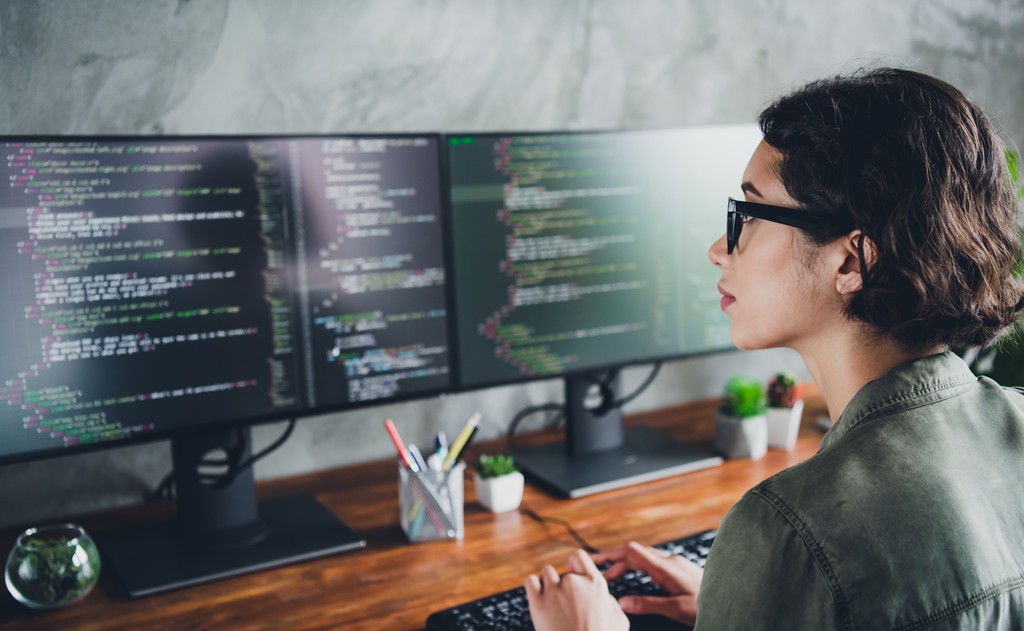 Engineer working on AI architecture