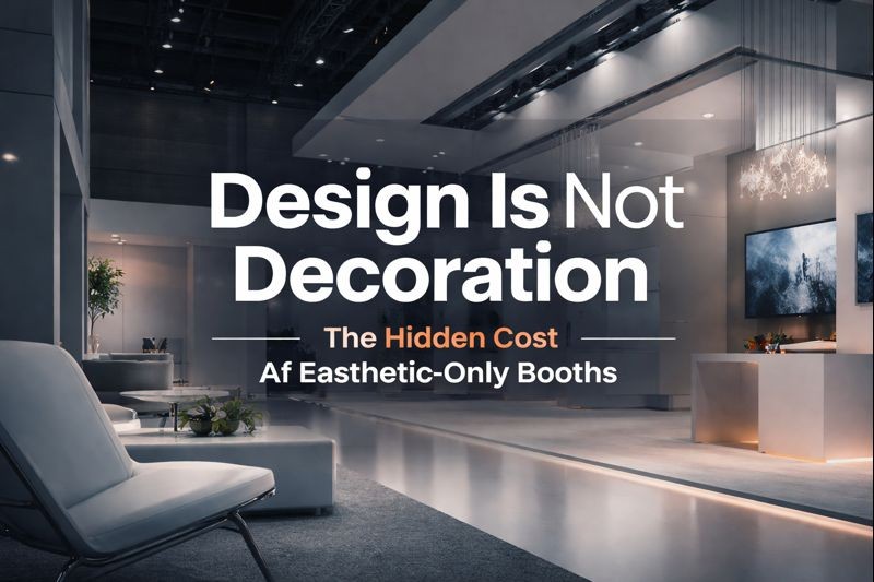 Design is not decoration in trade show booth design