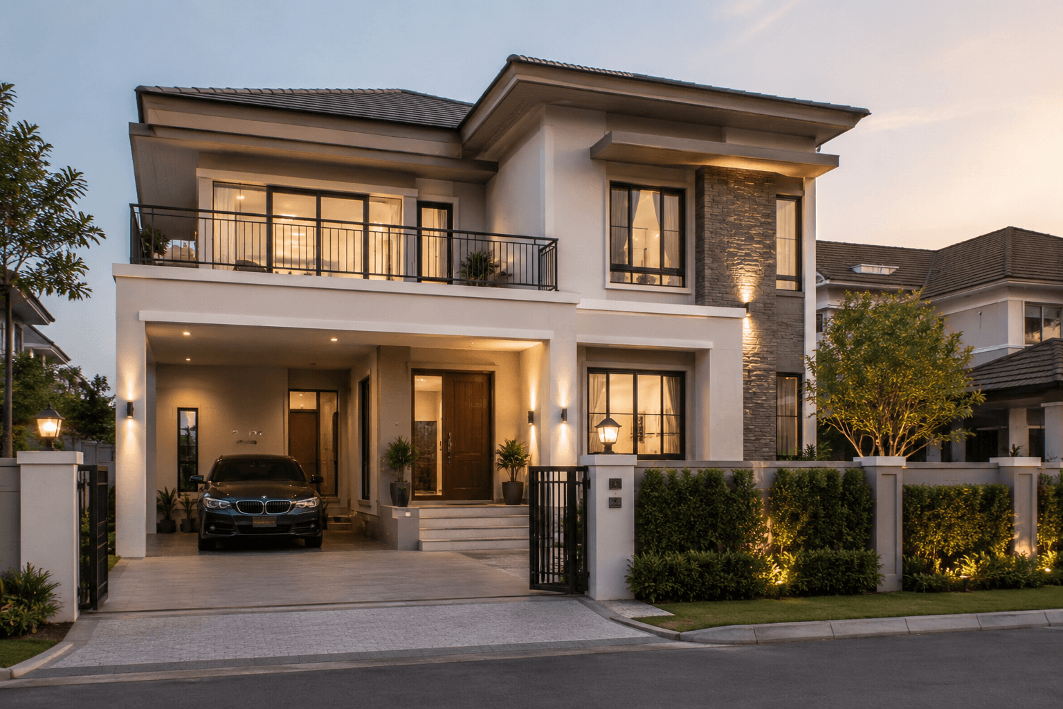 Luxury home receiving residential electrical services in Grand Terrace, CA